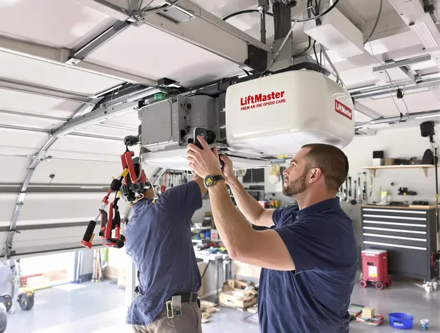 Dana Point Garage Door Repair technician performing advanced diagnostics on garage opener in Dana Point