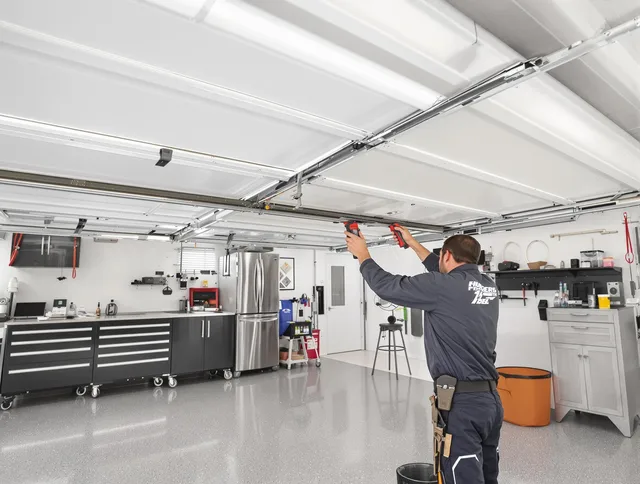 Overhead garage door repair service by Dana Point Garage Door Repair in Dana Point