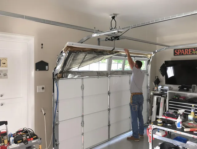 Garage door section replacement by Dana Point Garage Door Repair in Dana Point